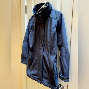 Title Nine women’s soft shell trench coat gray full zip